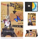 For Huawei Matepad SE 10.4 2022 Electric Pressed Colored Drawing Leather Tablet Case(Eiffel Tower) - 1