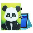 For Huawei MediaPad M5 lite Coloured Drawing Horizontal Flip Leather Case with Holder & Card Slot & Sleep / Wake-up Function(Panda) - 1