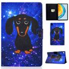 For Huawei Matepad SE 10.4 2022 Electric Pressed Colored Drawing Leather Tablet Case(Little Black Dog) - 1