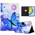 For Huawei Matepad SE 10.4 2022 Electric Pressed Colored Drawing Leather Tablet Case(Blue Butterfly) - 1