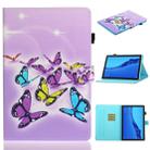 For Huawei MediaPad M5 lite Coloured Drawing Horizontal Flip Leather Case with Holder & Card Slot & Sleep / Wake-up Function(Butterflies) - 1