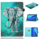 For Huawei MediaPad M5 lite Coloured Drawing Horizontal Flip Leather Case with Holder & Card Slot & Sleep / Wake-up Function(Elephant) - 1
