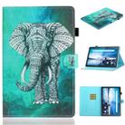 For Lenovo Tab M10 TB-X605F / X505 Coloured Drawing Horizontal Flip Leather Case with Holder & Card Slot(Elephant) - 1