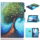 For Lenovo Tab M10 TB-X605F / X505 Coloured Drawing Horizontal Flip Leather Case with Holder & Card Slot(Abstract Tree) - 1