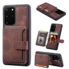 For Samsung Galaxy S20 Feel Dream Anti-theft Brush Shockproof Portable Skin Card Bag Phone Case(Coffee) - 1