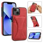 For iPhone 14 Ultra-thin Shockproof Phone Protective Case with Holder(Red) - 1