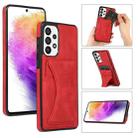For Samsung Galaxy A33 5G Ultra-thin Shockproof Phone Protective Case with Holder(Red) - 1