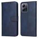 For Xiaomi Redmi Note 12 4G Global Classic Calf Texture Flip Leather Phone Case(Blue) - 1