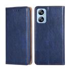 For Blackview A52 Gloss Oil Solid Color Magnetic Leather Phone Case(Blue) - 1