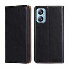 For Blackview A52 Gloss Oil Solid Color Magnetic Leather Phone Case(Black) - 1