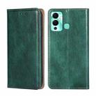For Infinix Hot 12 Play Gloss Oil Solid Color Magnetic Leather Phone Case(Green) - 1