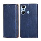 For Infinix Hot 12 Pro Gloss Oil Solid Color Magnetic Leather Phone Case(Blue) - 1