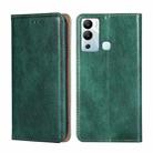 For Infinix Hot 12i Gloss Oil Solid Color Magnetic Leather Phone Case(Green) - 1