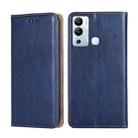 For Infinix Hot 12i Gloss Oil Solid Color Magnetic Leather Phone Case(Blue) - 1