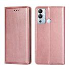 For Infinix Hot 12i Gloss Oil Solid Color Magnetic Leather Phone Case(Rose Gold) - 1