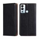 For Infinix Hot 12i Gloss Oil Solid Color Magnetic Leather Phone Case(Black) - 1