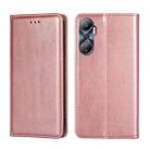 For Infinix Hot 20 4G Gloss Oil Solid Color Magnetic Leather Phone Case(Rose Gold) - 1