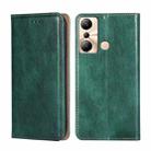 For Infinix Hot 20i Gloss Oil Solid Color Magnetic Leather Phone Case(Green) - 1
