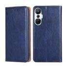 For Infinix Hot 20S Gloss Oil Solid Color Magnetic Leather Phone Case(Blue) - 1