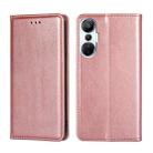 For Infinix Hot 20S Gloss Oil Solid Color Magnetic Leather Phone Case(Rose Gold) - 1