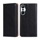 For Infinix Hot 20S Gloss Oil Solid Color Magnetic Leather Phone Case(Black) - 1