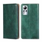 For Infinix Note 11 Gloss Oil Solid Color Magnetic Leather Phone Case(Green) - 1