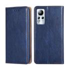 For Infinix Note 11 Gloss Oil Solid Color Magnetic Leather Phone Case(Blue) - 1