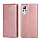 For Infinix Note 11 Gloss Oil Solid Color Magnetic Leather Phone Case(Rose Gold) - 1