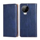 For Infinix Note 12 Pro 4G / Note 12 2023 Gloss Oil Solid Color Magnetic Leather Phone Case(Blue) - 1