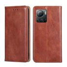 For Infinix Note 12 VIP Gloss Oil Solid Color Magnetic Leather Phone Case(Brown) - 1