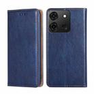 For Infinix Smart 7 Gloss Oil Solid Color Magnetic Leather Phone Case(Blue) - 1