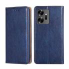 For Infinix Zero 20 Gloss Oil Solid Color Magnetic Leather Phone Case(Blue) - 1