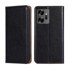 For Infinix Zero 20 Gloss Oil Solid Color Magnetic Leather Phone Case(Black) - 1