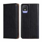 For TCL 403 Gloss Oil Solid Color Magnetic Leather Phone Case(Black) - 1