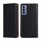 For Tecno Camon 18 / 18P Gloss Oil Solid Color Magnetic Leather Phone Case(Black) - 1