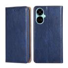 For Tecno Camon 19 / 19 Pro Gloss Oil Solid Color Magnetic Leather Phone Case(Blue) - 1