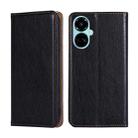 For Tecno Camon 19 / 19 Pro Gloss Oil Solid Color Magnetic Leather Phone Case(Black) - 1