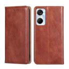 For Tecno Pop 6 Pro Gloss Oil Solid Color Magnetic Leather Phone Case(Brown) - 1