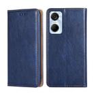 For Tecno Pop 6 Pro Gloss Oil Solid Color Magnetic Leather Phone Case(Blue) - 1