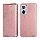 For Tecno Pop 6 Pro Gloss Oil Solid Color Magnetic Leather Phone Case(Rose Gold) - 1