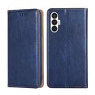 For Tecno Pova 3 Gloss Oil Solid Color Magnetic Leather Phone Case(Blue) - 1