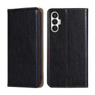 For Tecno Pova 3 Gloss Oil Solid Color Magnetic Leather Phone Case(Black) - 1