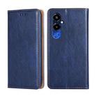 For Tecno Pova 4 Pro Gloss Oil Solid Color Magnetic Leather Phone Case(Blue) - 1