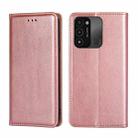 For Tecno Spark 8C Gloss Oil Solid Color Magnetic Leather Phone Case(Rose Gold) - 1