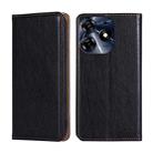 For Tecno Spark 10 Pro Gloss Oil Solid Color Magnetic Leather Phone Case(Black) - 1