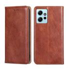 For Xiaomi Redmi Note 12 4G Global Gloss Oil Solid Color Magnetic Leather Phone Case(Brown) - 1