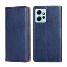 For Xiaomi Redmi Note 12 4G Global Gloss Oil Solid Color Magnetic Leather Phone Case(Blue) - 1