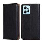 For Xiaomi Redmi Note 12 4G Global Gloss Oil Solid Color Magnetic Leather Phone Case(Black) - 1