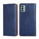 For Nokia G22 Gloss Oil Solid Color Magnetic Leather Phone Case(Blue) - 1