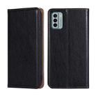 For Nokia G22 Gloss Oil Solid Color Magnetic Leather Phone Case(Black) - 1